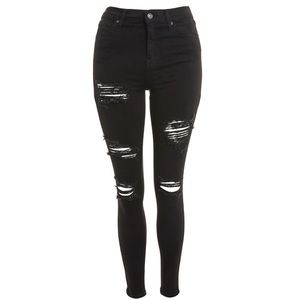 Topshop Jamie Moto Ripped Skinny Jeans